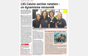 L'AS Caluire Natation - Progrès du 1er novembre 2016