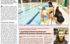 L'AS Caluire Natation vise le label de club formateur auprès de la FFN.