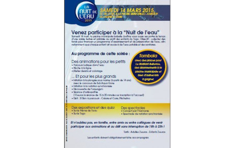  LA NUIT DE L'EAU ARRIVE LE 14 MARS 2015....