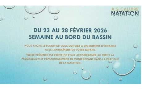 SEMAINE AU BORD DU BASSIN