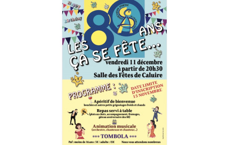 Venez fêter les 80 ans de l’association