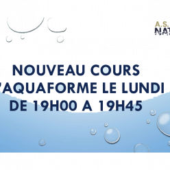 Nouveau cours Aquaforme !